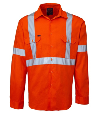 Picture of Ritemate Workwear-RM109VXR-Vented Open Front,3M 8910 Reflective Tape "X" design Shirts