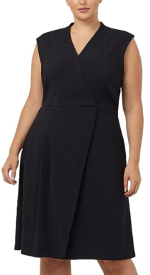 Picture of NNT Uniforms-CAT67Z-BLK-Sleeveless Wrap Dress