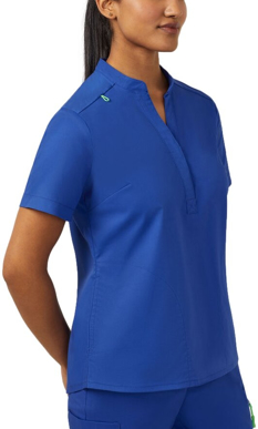 Picture of NNT Uniforms-CATUMM-COP-Ladies Next-gen Antibacterial Active Blackburn Mandarin Collar Scrub Top - Cobalt