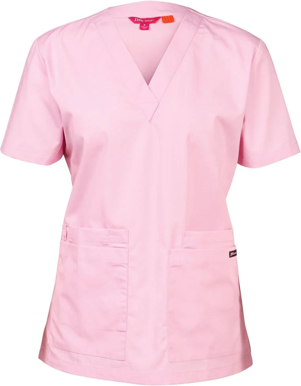 Picture of JB's Wear-4SRT1-PNK-CLR-Ladies Scrubs Top - Black