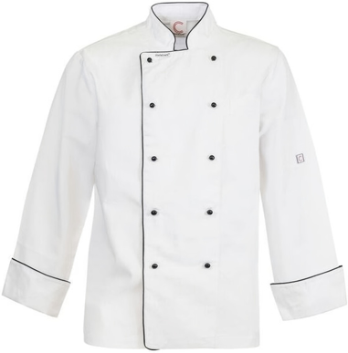 Picture of NCC Apparel Mens Executive Long Sleeve Chef Jacket With Piping (CJ037)