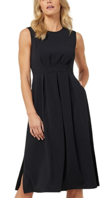 Picture of NNT Uniforms Womens Crepe Stretch Sleeveless Dress - Black (CAT69T-BKP)