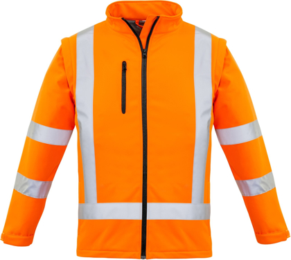 Picture of Syzmik Womens Hi Vis NSW Rail X Back 2 In 1 Softshell Jacket (ZJ770)