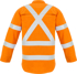 Picture of Syzmik Mens Red Flame Hi Vis X Back Shirt (ZW137)