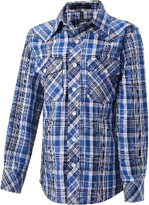 Picture of Ritemate Workwear Childrens Pilbara Western Snap Button Long Sleeve Shirt (RMPW010)