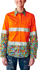 Picture of Trademutt Womens Bonza Orange Day/Night Hi Vis Full Button Long Sleeve Workshirt (TM-21509)