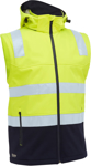 Picture of Bisley Workwear Mens Taped Two Tone Hi Vis 3 in 1 Soft Shell Jacket (BJ6078T)