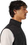 Picture of NNT Uniforms Mens Textured Fleece Zip Front Vest - Charcoal (CATF32-CHA)