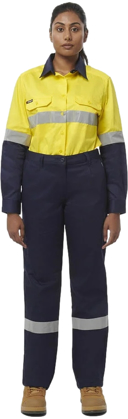 Picture of King Gee Womens Reflective Cotton Drill Work Pant (K43535)
