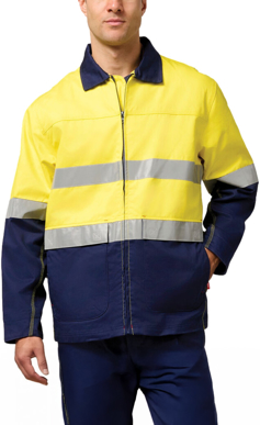 Picture of Hardyakka Core Hi Vis 2 Tone Cotton Drill Taped Jacket (Y06545)