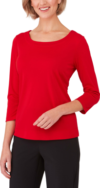 Picture of City Collection Smart Knit 3/4 Sleeve Blouse (2290)