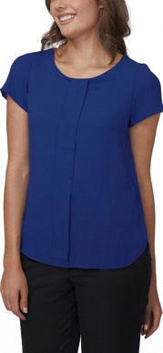 Picture of City Collection Grace X Over Side Short Sleeve Blouse (2287)